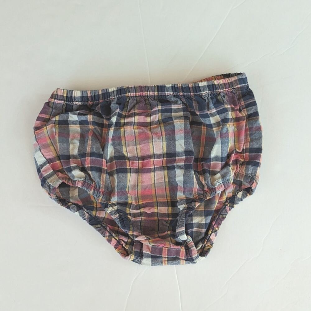 Ralph Lauren 6m Diaper Cover Blue Plaid Classic Preppy